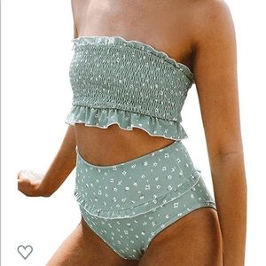 High-waisted floral Bikini